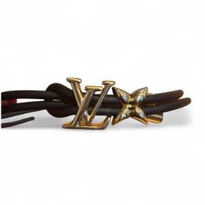 Louis Vuitton Black and Gold Bracelet